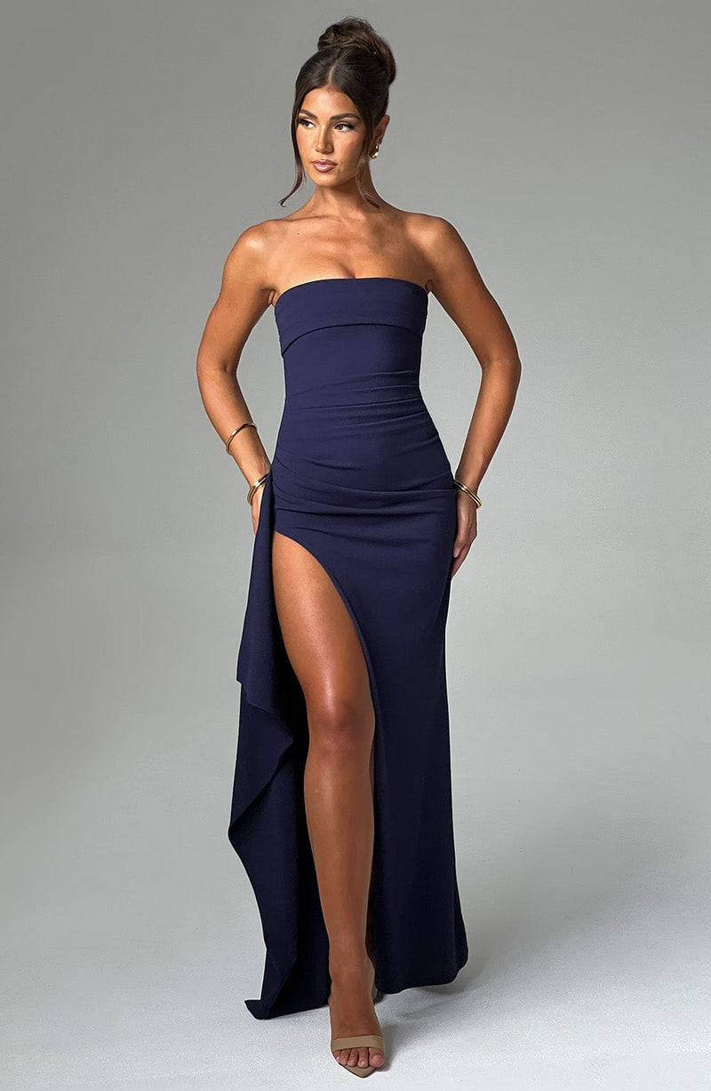 Zafira Maxi Dress - Navy Dress Babyboo Fashion Premium Exclusive Design