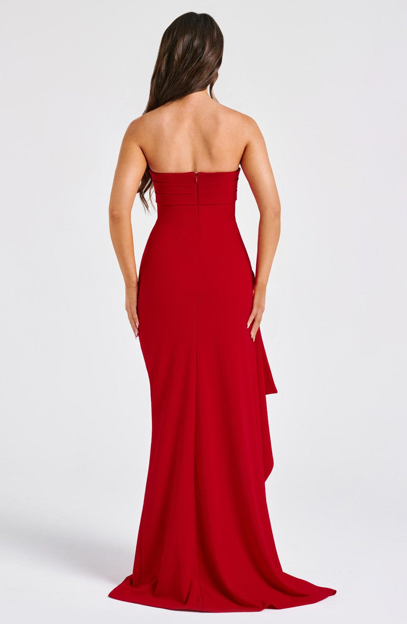 Zafira Maxi Dress - Red Babyboo Fashion Zafira Maxi Dress - Red Babyboo Fashion