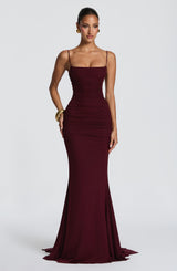 Zaria Gown - Cherry Lacquer Dress Babyboo Fashion Premium Exclusive Design