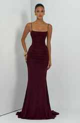 Zaria Gown - Cherry Lacquer Dress Babyboo Fashion Premium Exclusive Design