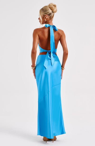 Zaylee Maxi Skirt - Blue Skirt Babyboo Fashion Premium Exclusive Design