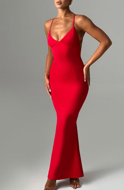 Zelda Maxi Dress - Red Babyboo Fashion Zelda Maxi Dress - Red Babyboo Fashion
