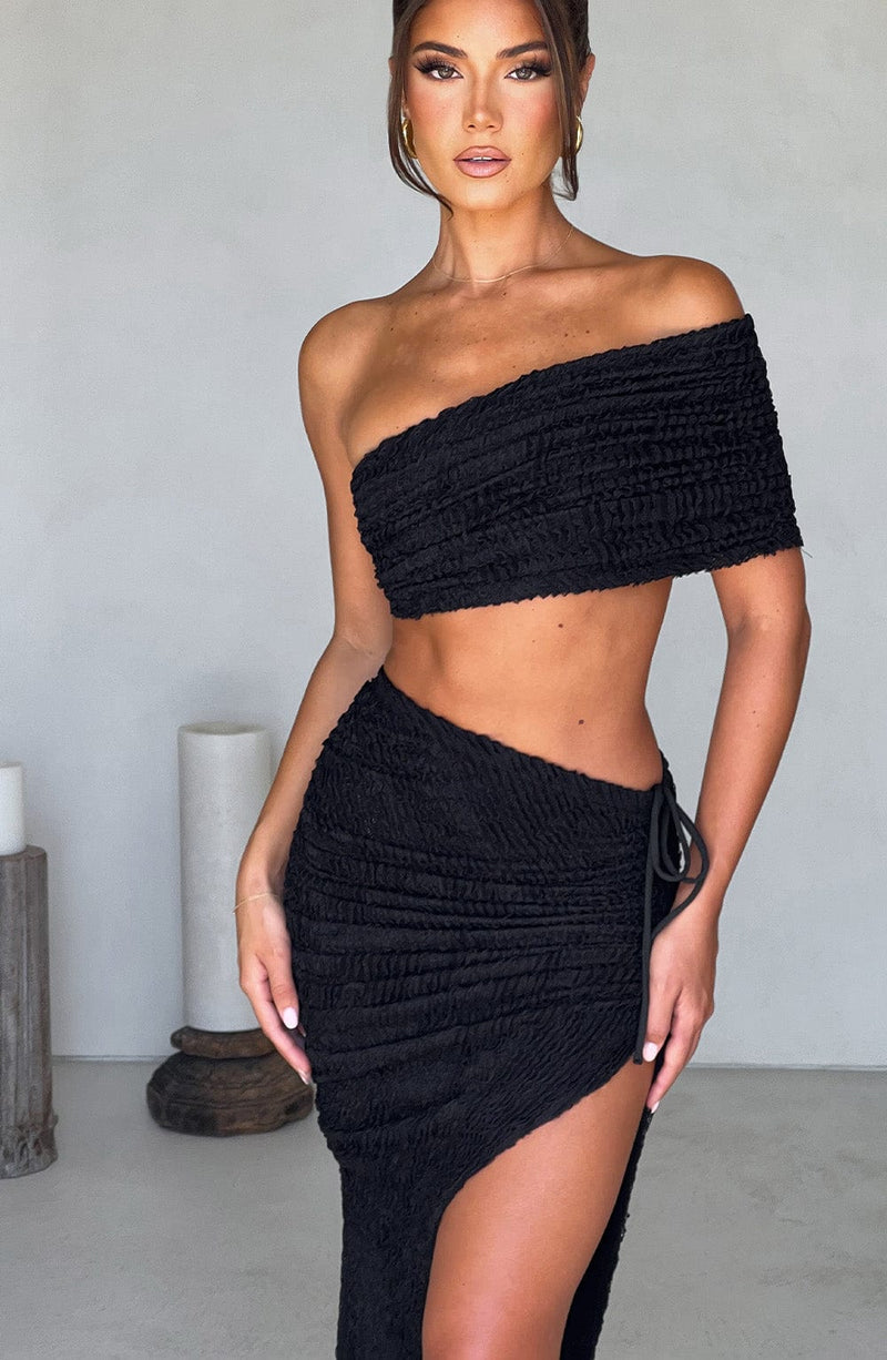 Zina Midi Skirt - Black Skirt Babyboo Fashion Premium Exclusive Design