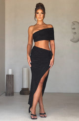 Zina Midi Skirt - Black Skirt XS Babyboo Fashion Premium Exclusive Design