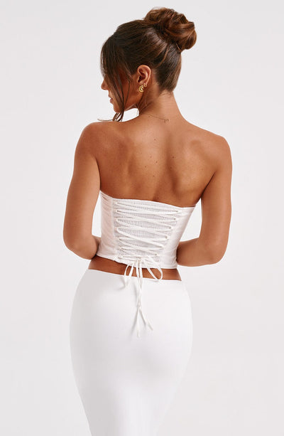 Zyla Corset - White Tops Babyboo Fashion Premium Exclusive Design