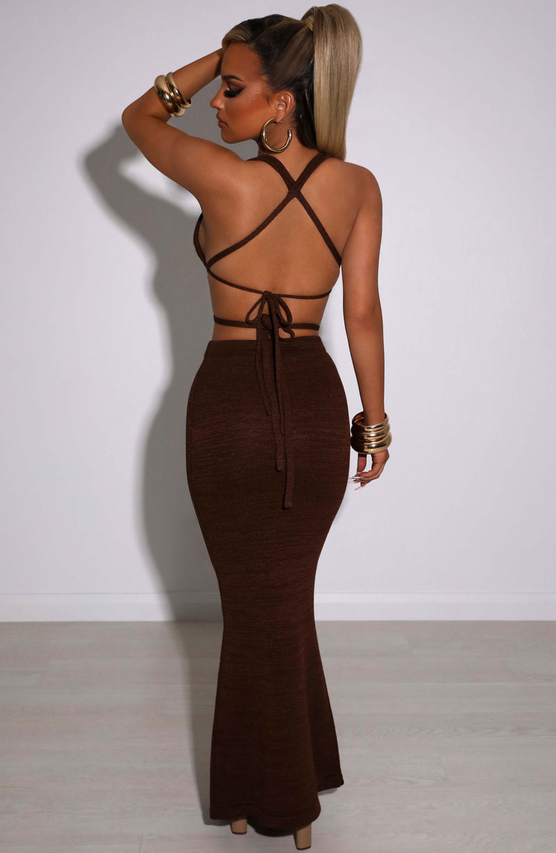 Alexa Maxi Skirt - Chocolate Skirts Babyboo Fashion Premium Exclusive Design