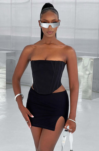 Alina Mini Skirt - Black Skirt Babyboo Fashion Premium Exclusive Design