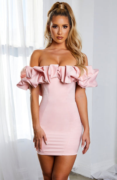 Allie Mini Dress - Baby Pink Dress Babyboo Fashion Premium Exclusive Design