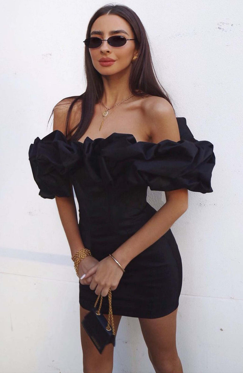 Buy Printed Selena Ruffle Shoulder Maxi Dress