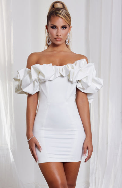 Allie Mini Dress - White Dress Babyboo Fashion Premium Exclusive Design