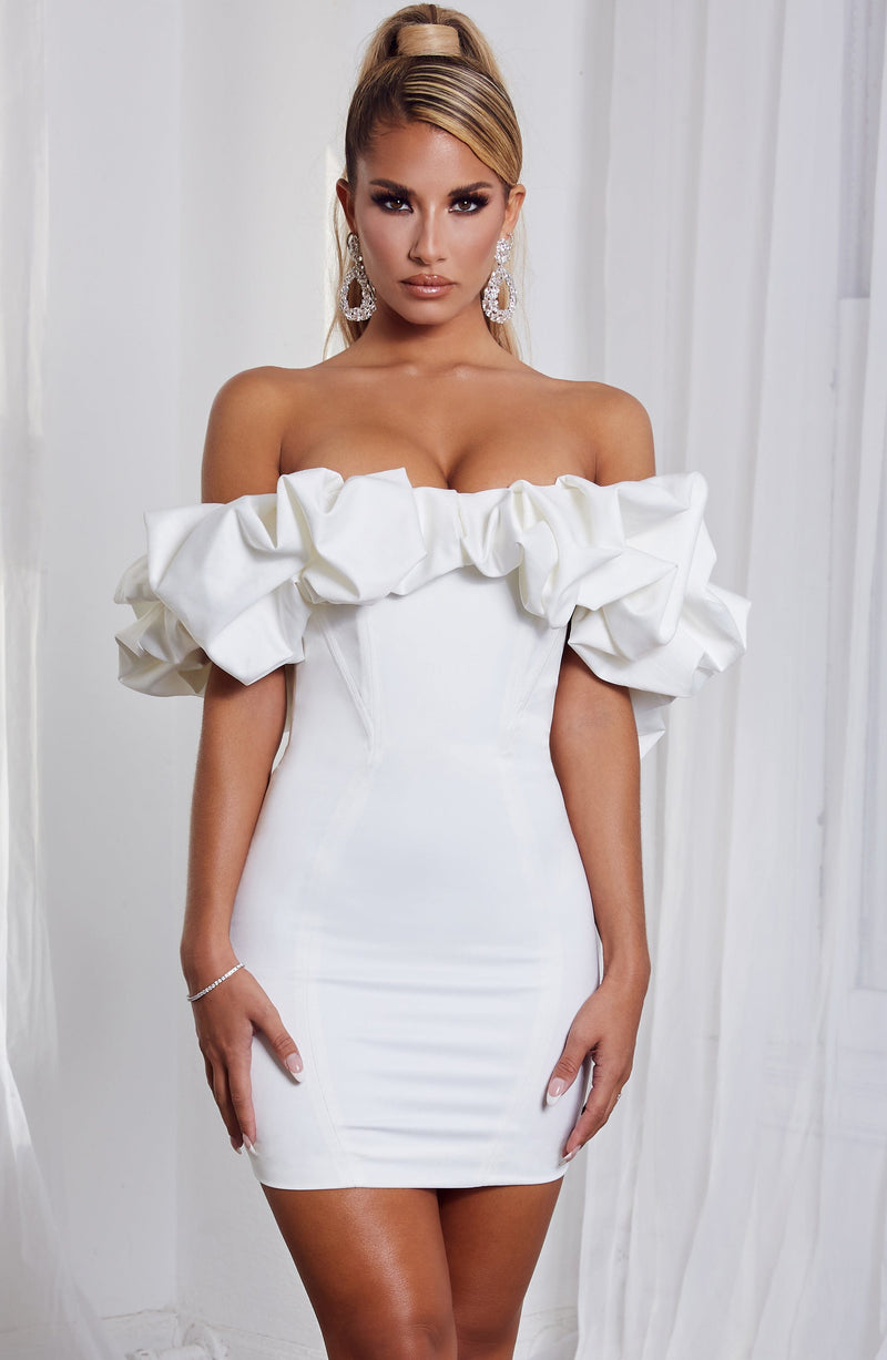 Allie Mini Dress - White Dress Babyboo Fashion Premium Exclusive Design
