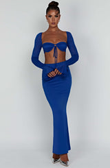 Astrid Maxi Skirt - Blue Skirt Babyboo Fashion Premium Exclusive Design