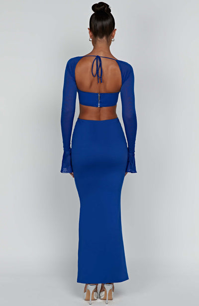 Astrid Maxi Skirt - Blue Skirt Babyboo Fashion Premium Exclusive Design