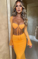 Astrid Maxi Skirt - Tangerine Babyboo Fashion Premium Exclusive Design