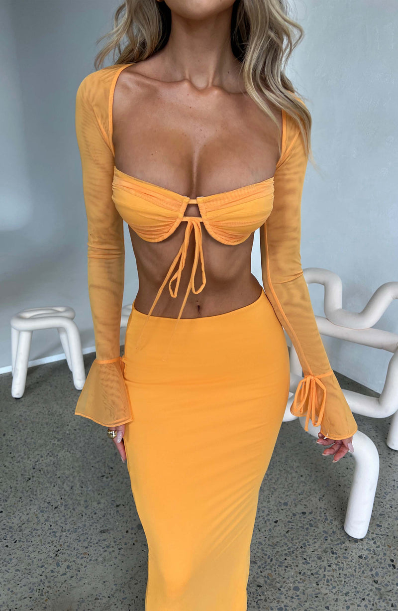 Astrid Maxi Skirt - Tangerine