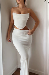 Astrid Maxi Skirt - White XS Babyboo Fashion Premium Exclusive Design