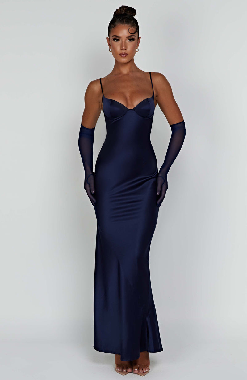 babyboo navy blue dress Zafira Maxi Dress