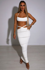 Aubery Maxi Skirt - White Babyboo Fashion Premium Exclusive Design