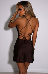 Avianna Mini Dress - Chocolate Babyboo Fashion Premium Exclusive Design