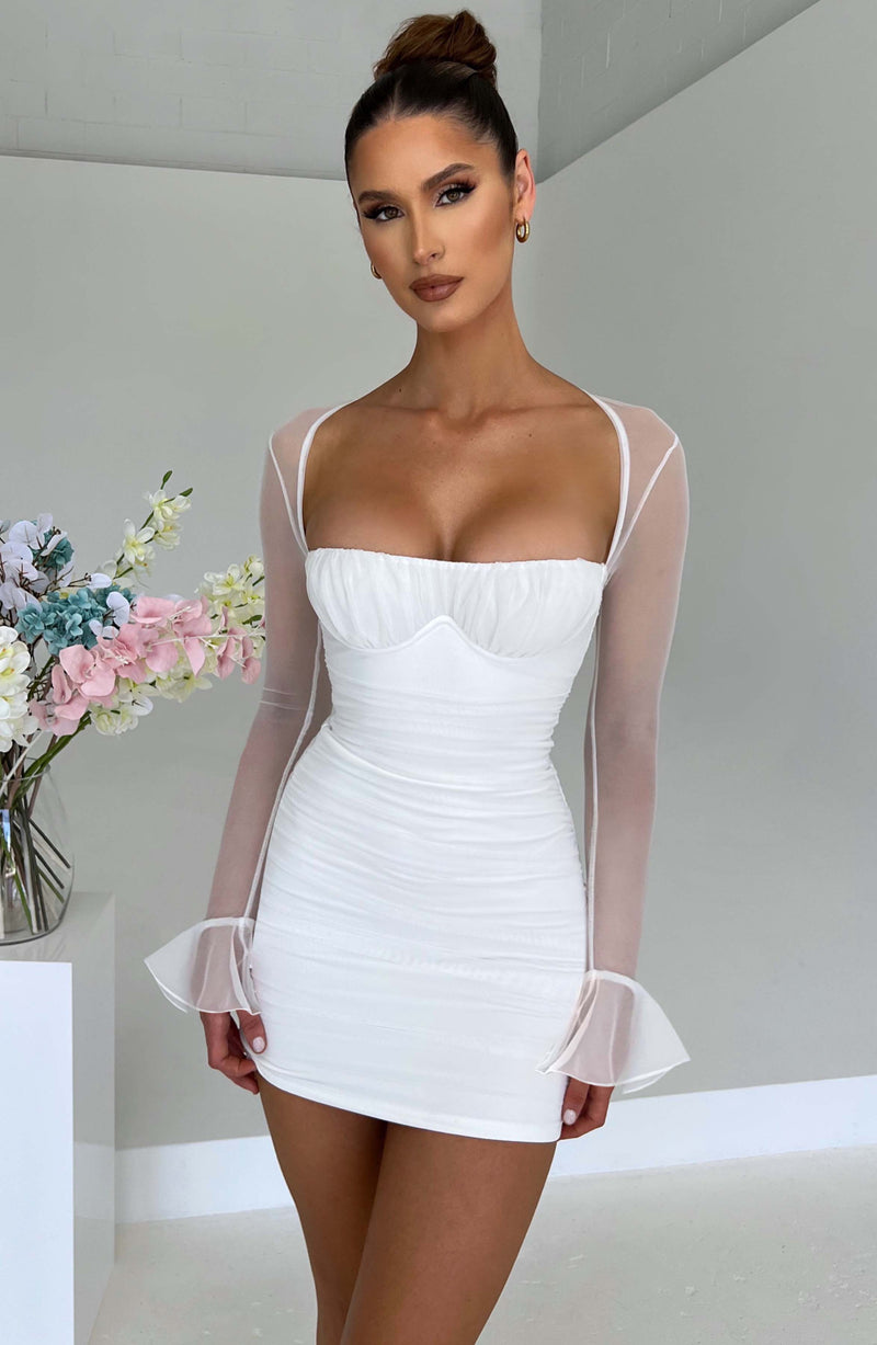 Brea Mini Dress - White Dress Babyboo Fashion Premium Exclusive Design