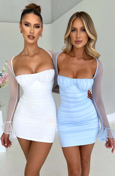 Brea Mini Dress - White Dress Babyboo Fashion Premium Exclusive Design