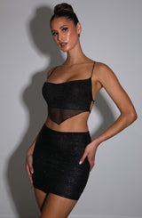 Brielle Top - Black Sparkle Babyboo Fashion Premium Exclusive Design