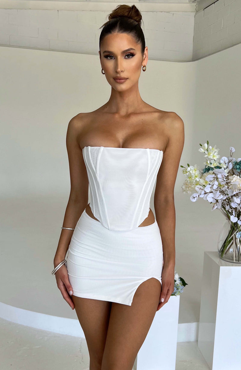 Cami Corset - White Tops Babyboo Fashion Premium Exclusive Design