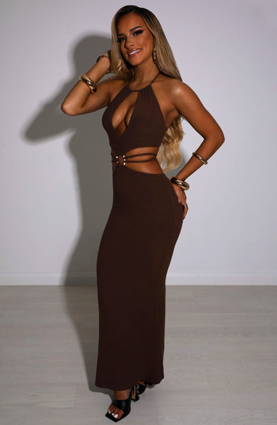 Clarissa Maxi Dress - Chocolate Babyboo Fashion Premium Exclusive Design
