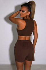 Cora Luxe Shorts - Chocolate Shorts Babyboo Fashion Premium Exclusive Design