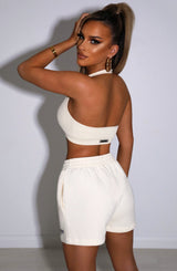 Cora Luxe Shorts - Cream Shorts Babyboo Fashion Premium Exclusive Design