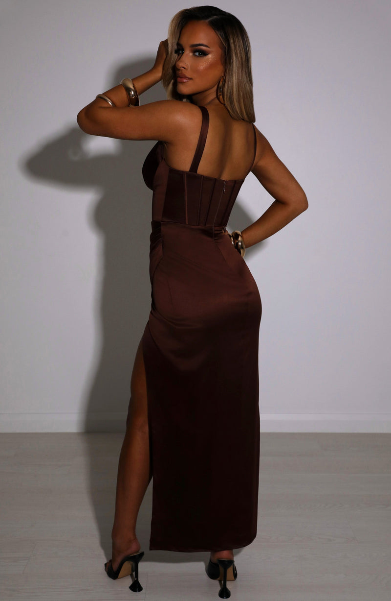 Cordelia Maxi Dress - Chocolate Babyboo Fashion Premium Exclusive Design