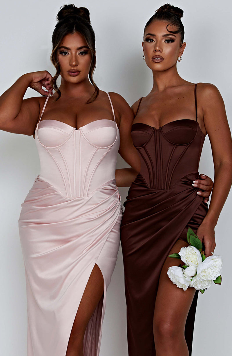 Despina Maxi Dress - Chocolate Dress Babyboo Fashion Premium Exclusive Design