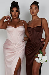 Despina Maxi Dress - Chocolate Dress Babyboo Fashion Premium Exclusive Design