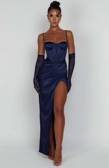 Despina Maxi Dress - Navy Dress XS Babyboo Fashion Premium Exclusive Design
