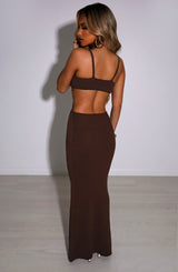 Elianna Maxi Dress - Chocolate Dress Babyboo Fashion Premium Exclusive Design