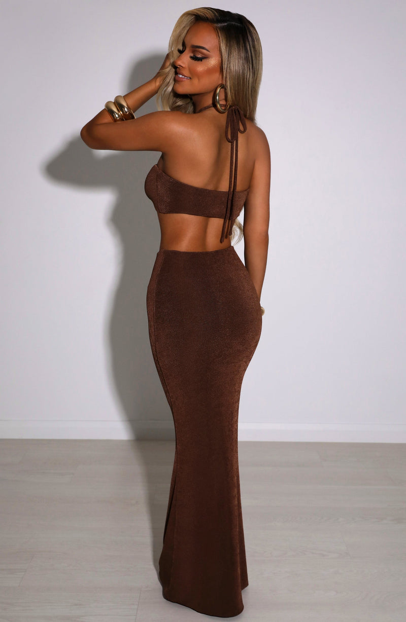 Elita Maxi Skirt - Chocolate Babyboo Fashion Premium Exclusive Design