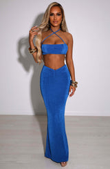 Elita Maxi Skirt - Electric Blue Babyboo Fashion Premium Exclusive Design