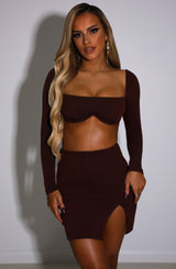 Eliza Mini Skirt - Chocolate Babyboo Fashion Premium Exclusive Design