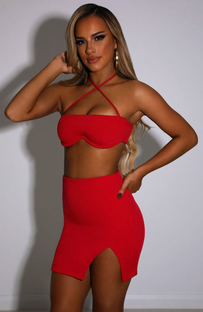 Eliza Mini Skirt - Red Babyboo Fashion Premium Exclusive Design