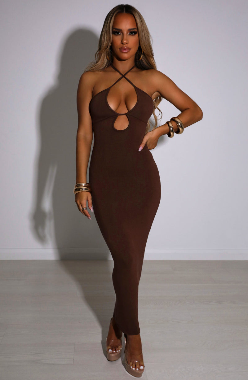 Indria Maxi Dress - Chocolate Babyboo Fashion Premium Exclusive Design