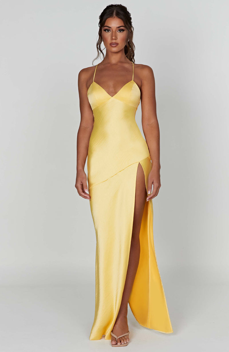 Isobel Maxi Dress - Lemon Babyboo Fashion Isobel Maxi Dress - Lemon Babyboo Fashion