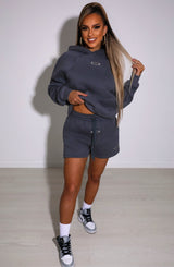 Ivy Luxe Hoodie - Charcoal Tops Babyboo Fashion Premium Exclusive Design
