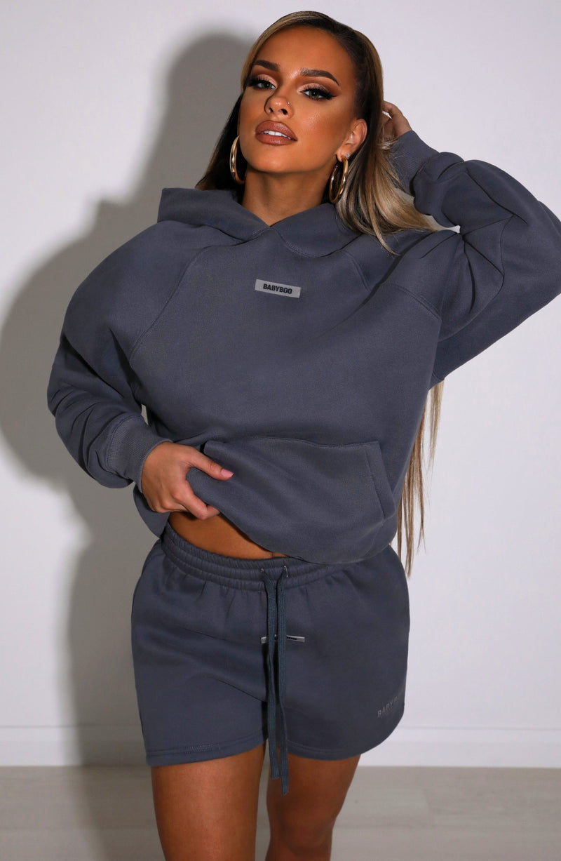 Ivy Luxe Hoodie - Charcoal Tops Babyboo Fashion Premium Exclusive Design