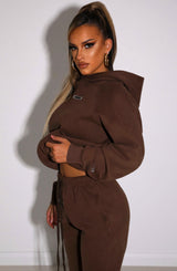 Ivy Luxe Hoodie - Chocolate Tops Babyboo Fashion Premium Exclusive Design