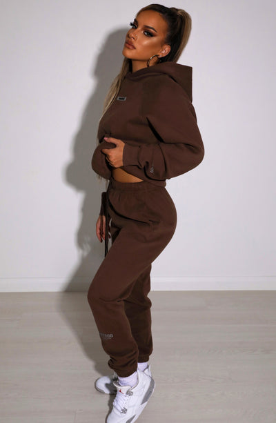 Ivy Luxe Hoodie - Chocolate Tops Babyboo Fashion Premium Exclusive Design