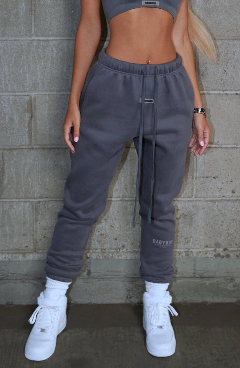 Ivy Luxe Trackpant - Charcoal Pants XS Babyboo Fashion Premium Exclusive Design
