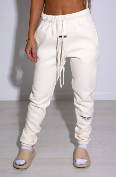 Ivy Luxe Trackpant - Cream Pants XS Babyboo Fashion Premium Exclusive Design