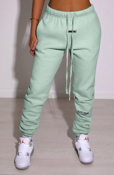 Ivy Luxe Trackpant - Sage Pants Babyboo Fashion Premium Exclusive Design