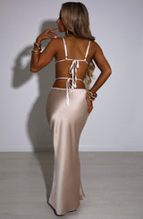 Jasmyn Maxi Skirt - Champagne Babyboo Fashion Premium Exclusive Design