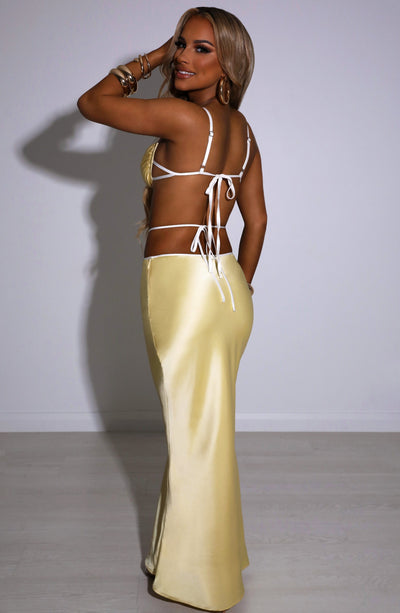 Jasmyn Maxi Skirt - Lemon Babyboo Fashion Premium Exclusive Design